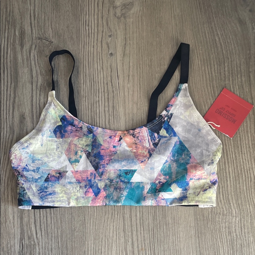 Mossimo Supply Co. Multicolor Geometric Sports Bra